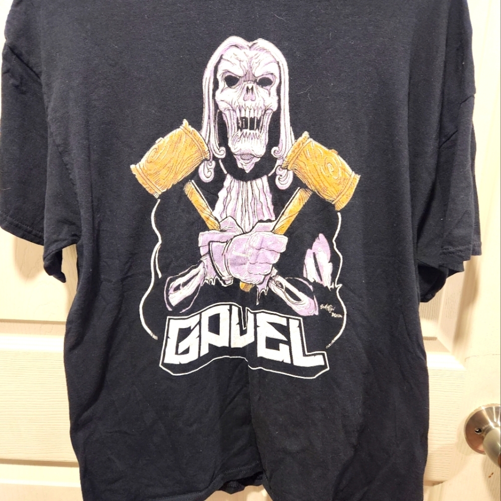 Black Graphic Tee with Skeleton Design